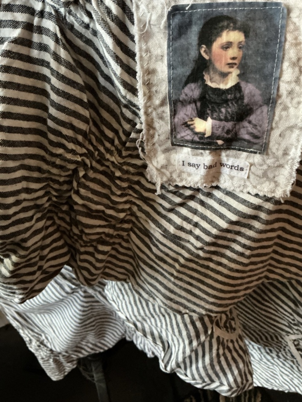 Striped Sleeveless original Sue Handman  blue/white stripes dress. XLG fun dress